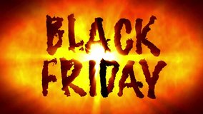 4K Ultra HD Video: Igniting Savings - BLACK FRIDAY Typography in Fiery Background	
