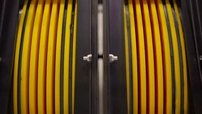 Static Close Up shot of Rotating Large Yellow Coil - Powered by Shutterstock - Get 15% off with code: PIKWIZARD15