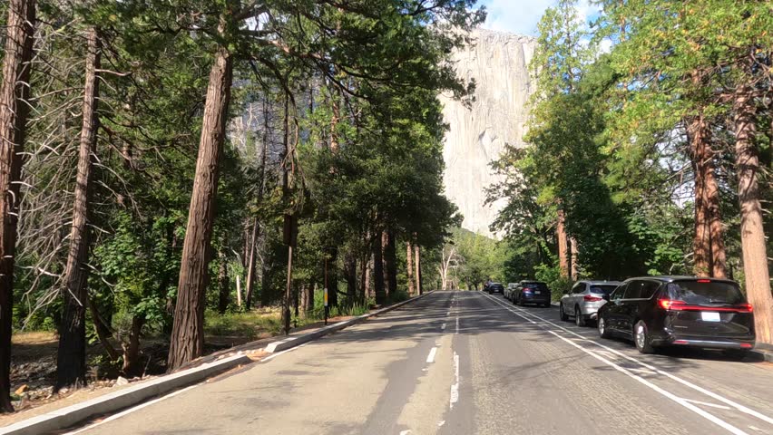 El Capitan, Scenic Drive Video, Yosemite National Park, California, United States Royalty-Free Stock Footage #3420627615