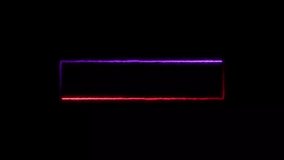  Wednesday colorful glowing neon light text Animation. Rectangle frame neon light glowing black background 4k video.