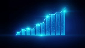 Graph growth up futuristic design, with particles and lens flare. - Powered by Shutterstock - Get 15% off with code: PIKWIZARD15