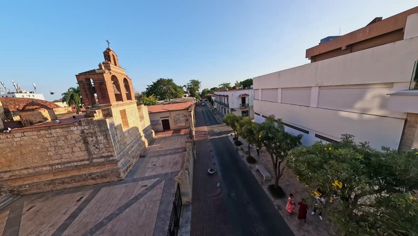 The cathedral building built during the colonial period in the city of Santo Domingo, Dominican Republic