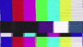 No Signal Old Vintage TV. Static Color Noise Overlay. Glitch Error Video Damage. Bad Interference. Broken Antenna. Distortion And Flickering, Analog TV Signal. Vertical Color Bars. Seamless Loop. - Powered by Shutterstock - Get 15% off with code: PIKWIZARD15