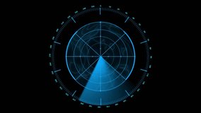 Radar screen animation, Blue color moving radar HUD - Powered by Shutterstock - Get 15% off with code: PIKWIZARD15