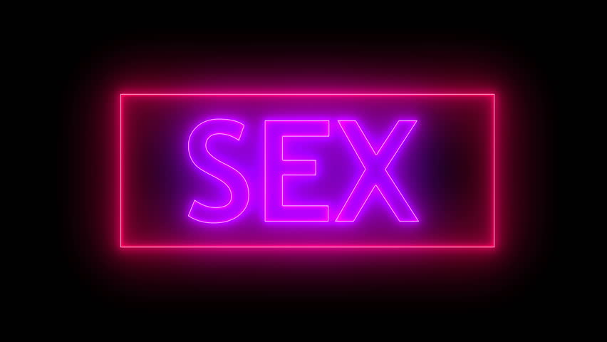 neon sex sign 3d rendering seamless: стоковое видео (без лицензионных плате...
