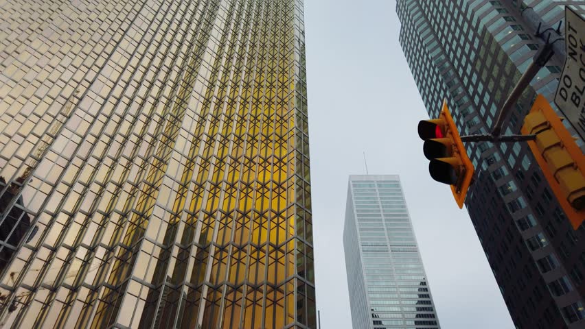 Office towers in the Financial District is the central business district of Downtown Toronto, Ontario, Canada. 