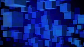 Abstract moving blue Squares background