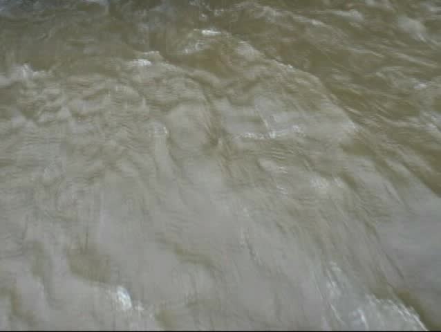 Fast moving water after rain storm