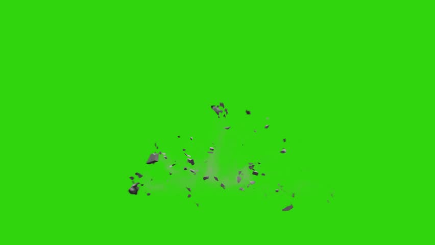 Destruction Debris high quality green screen effect 4k, Top choice! High demand green screen video, 3D Animation, Ultra High Definition, 4k video Royalty-Free Stock Footage #3421868665