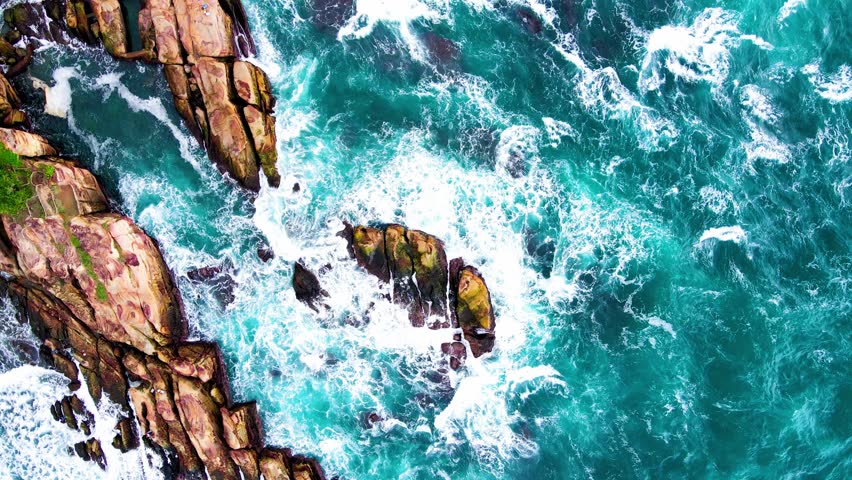 Coastal rock formations at Northeast Coast National Scenic Area, Taipei, Taiwan.
