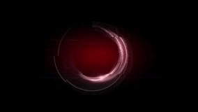Animation of red circle on black background that can be used for text or logo