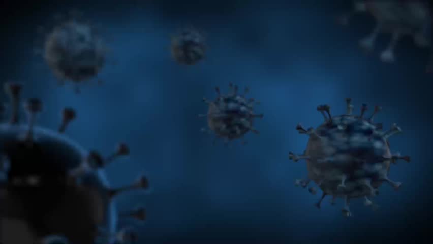 Background or intro animation for coronavirus cells