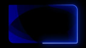Modern Style Animated Violet Blue Neon Light Frame with Rotating violet light. Illuminated Neon glowing rectangle frame - Powered by Shutterstock - Get 15% off with code: PIKWIZARD15