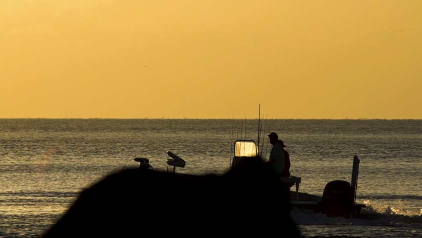 Fishing boat in action