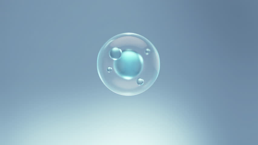 Collagen Serum or moisturizer Oil drop on Saggy skin cell, 3D animation.