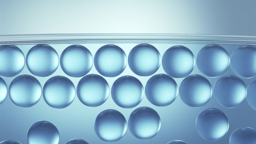 Collagen Serum or moisturizer Oil drop on Saggy skin cell, 3D animation.