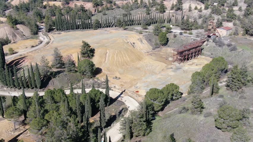 4k mitsero mining drone shot 