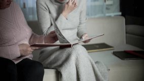 Cozy Family Album Photo. Home Vintage Photos Album Photobook Past Event. Woman Having Fun Looking Life Memories Old Photo Album Nostalgic Memory Photobook. Family Entertainment Recalls Past Biography - Powered by Shutterstock - Get 15% off with code: PIKWIZARD15