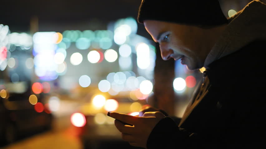 Man Holding Using Smart Phone Stock Footage Video 100 Royalty Free Shutterstock