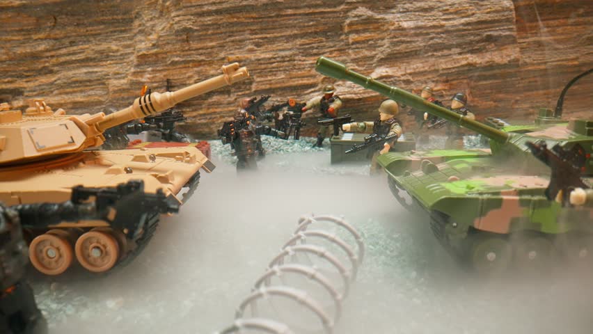 
Tanks And Soldiers Desert Storm