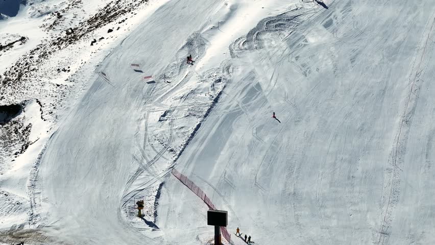Erciyes Mountain Ski Center in the Winter Season Drone Video, Erciyes Mountain Kayseri, Turkiye (Turkey)