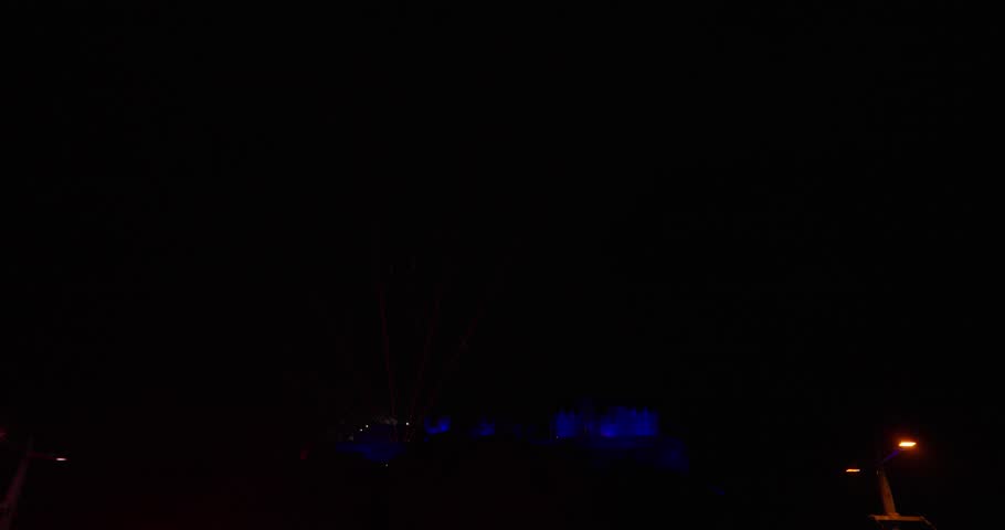 Fireworks over Edinburgh Castle on New Year