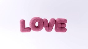 3D animation of LOVE letters in the form of inflated balloons hanging in the air with warm fabric material on light background, 4K animated valentine's day template - Powered by Shutterstock - Get 15% off with code: PIKWIZARD15