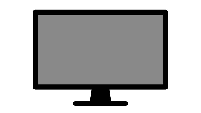 Monitor-shaped video frame. Partial screen chroma key. 10 seconds indicator. (white background) Royalty-Free Stock Footage #3422656081