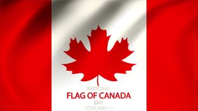 Canada flag national day background, art video illustration.