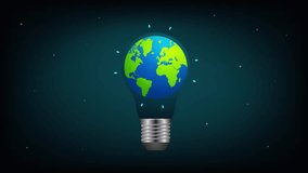 Earth Hour Day March 26th with light bulb and time globe illustration motion - Powered by Shutterstock - Get 15% off with code: PIKWIZARD15