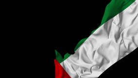 United Arab Emirates flag waving background Alpha. 4K High Resolution Video