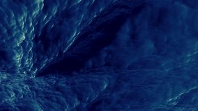 Canvas of Serenity: Immerse in the Mesmerizing Beauty of a Realistic Blue Wavy Background, Resembling Ocean Waves Captured in a Masterpiece. This Stock Video Offers an Artistic Blend of Tranquility