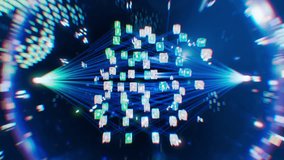 Expansion of Complex AI Network with Large amount of Connected Nodes and Parameters. Chatbot, Artificial Intelligence, Deep or Machine Learning and Large Language Model Visualization - Powered by Shutterstock - Get 15% off with code: PIKWIZARD15