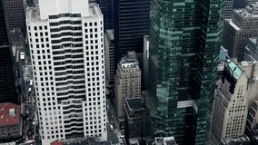 4K Ultra HD Aerial View: Manhattan Skyscrapers - Modern Cityscape Marvels in New York	