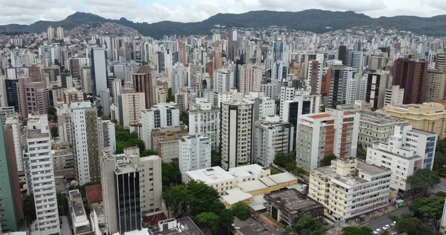 Belo Horizonte Aerial View Big City in Brazil