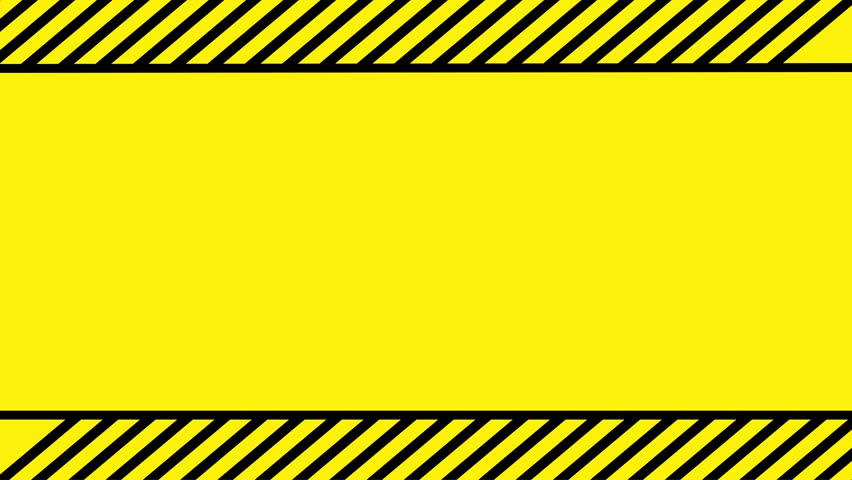 Warning sing board animation black stripes on yellow background. k1_200 Royalty-Free Stock Footage #3423180315
