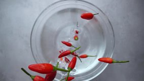 Hot chili peppers fall into water - Powered by Shutterstock - Get 15% off with code: PIKWIZARD15