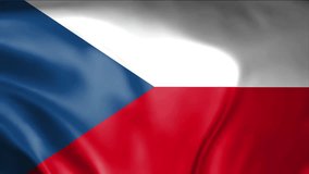 Beautiful Czech flag video. 3d  Czech Flag Slow Motion video. Czech Flag Blowing Close Up. Flags Motion Loop 4K resolution  Background. flag Closeup 4K video