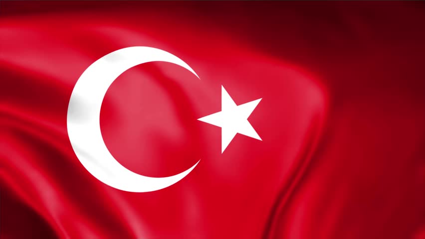 Beautiful Turkey flag video. 3d  Turkey Flag Slow Motion video. Turkey Flag Blowing Close Up. Flags Motion Loop 4K resolution  Background. flag Closeup 4K video Royalty-Free Stock Footage #3423361923