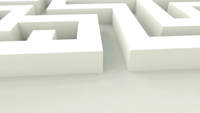 labyrinth or maze 3d animation satisfying, can be used to represent problem solving, pathway, mental health or intelligence psychology Royalty-Free Stock Footage #3423411847