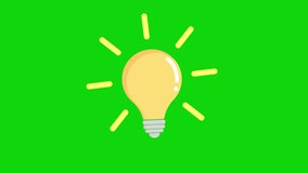 idea lamp animation light bulb idea shining think find idea green screen alpha looping 4k - Powered by Shutterstock - Get 15% off with code: PIKWIZARD15
