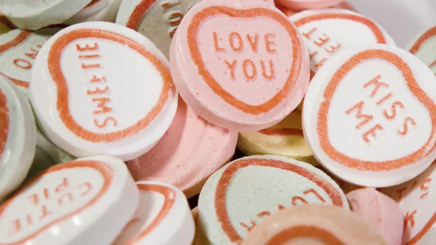 Valentines Day candy  with Love You showing