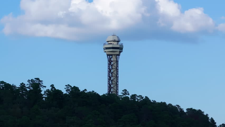 Hot Springs National Park Observation Tower Drone Timelapse 