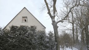 Abandoned farm barn in winter blizzard. - Powered by Shutterstock - Get 15% off with code: PIKWIZARD15