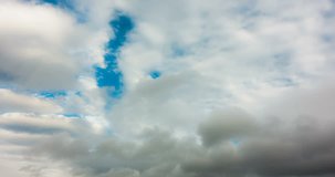 simultaneous movement of clouds of different levels, time lapses, video loop