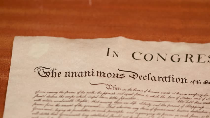 Declaration of independence document congress july 4 1776