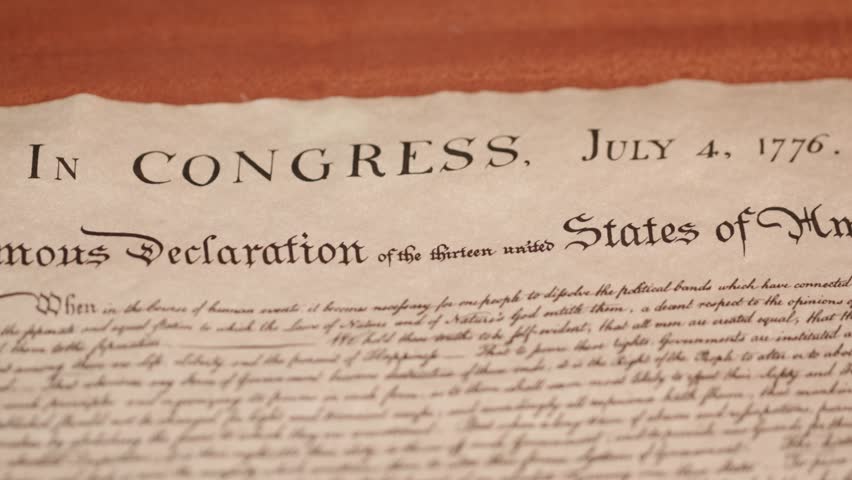 Declaration of independence document congress july 4 1776