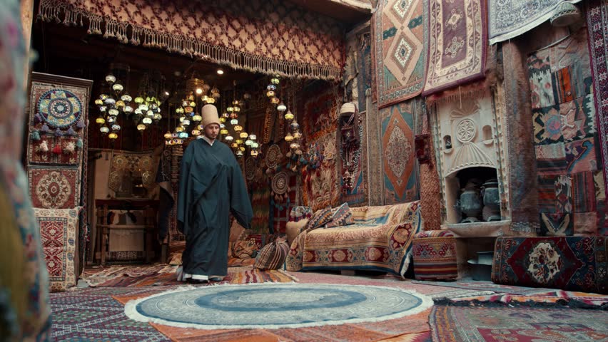 Sufi Whirling Dervish dance in traditional dress. Turkey