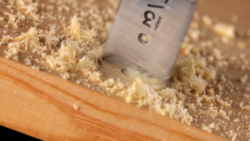Drilling a hole in wood
