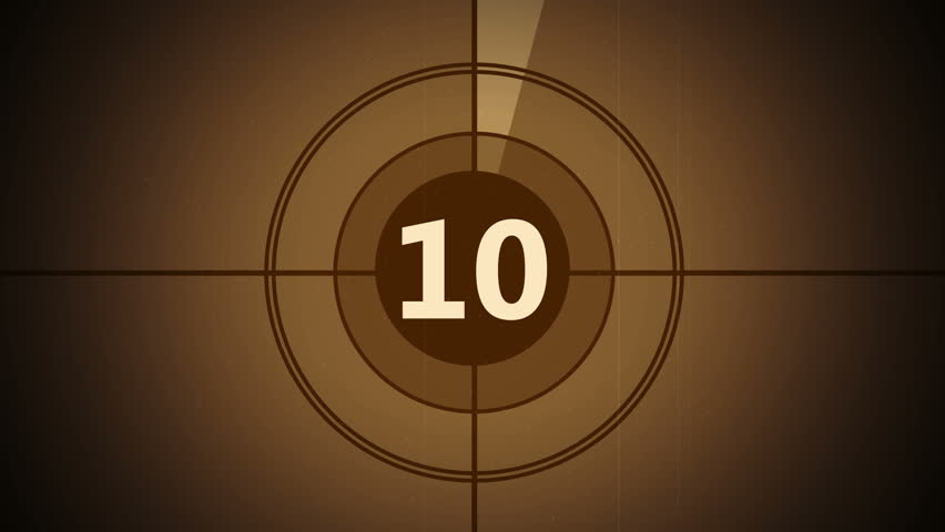 Movie Leader Countdown With Vintage Stock Footage Video 100 Royalty